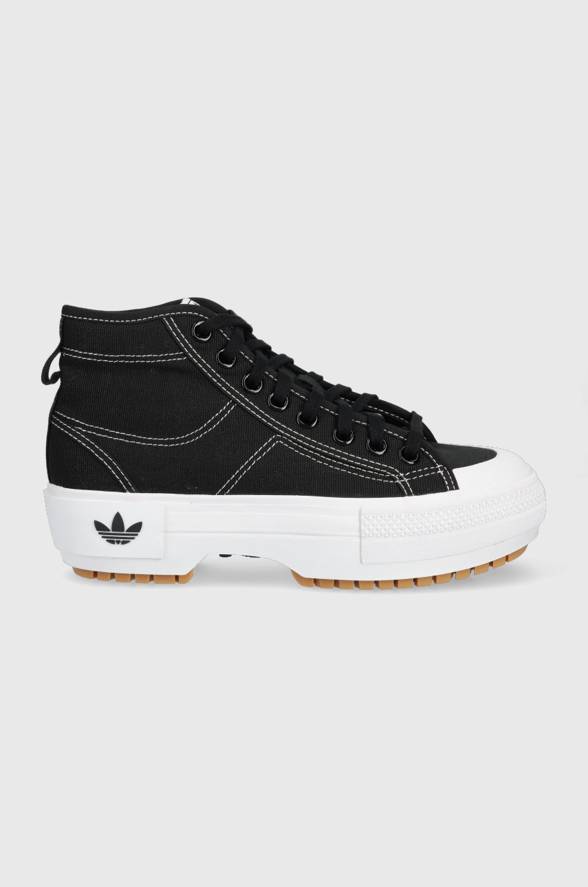 E-shop Kecky adidas Originals Nizza dámské, černá barva, GZ8857-BLK/WHT