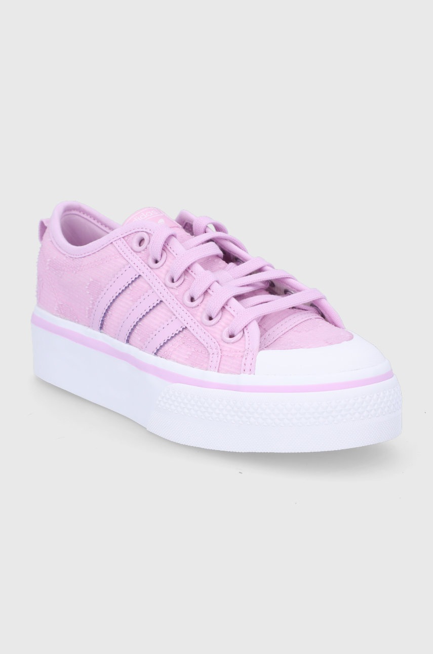 

Кеды adidas Originals Nizza Platform женские цвет розовый