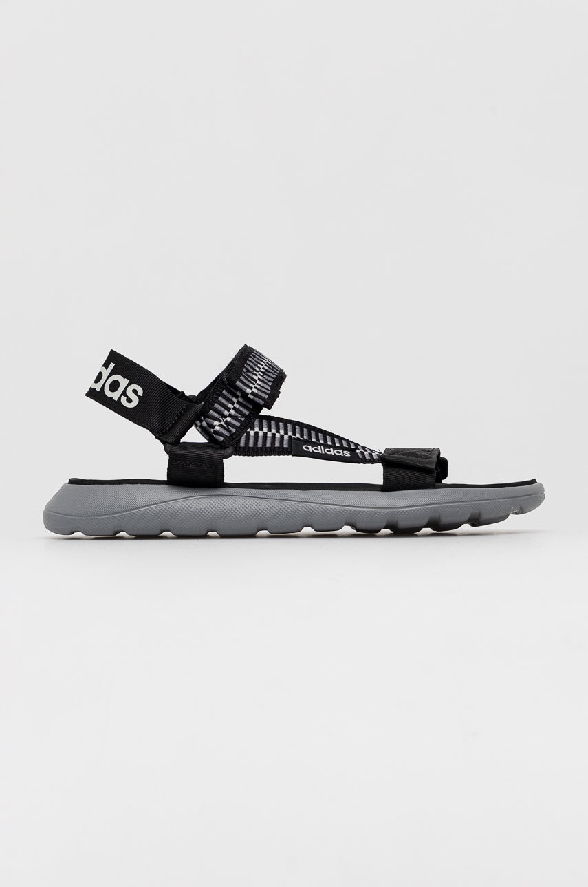 Adidas sandale femei, culoarea negru
