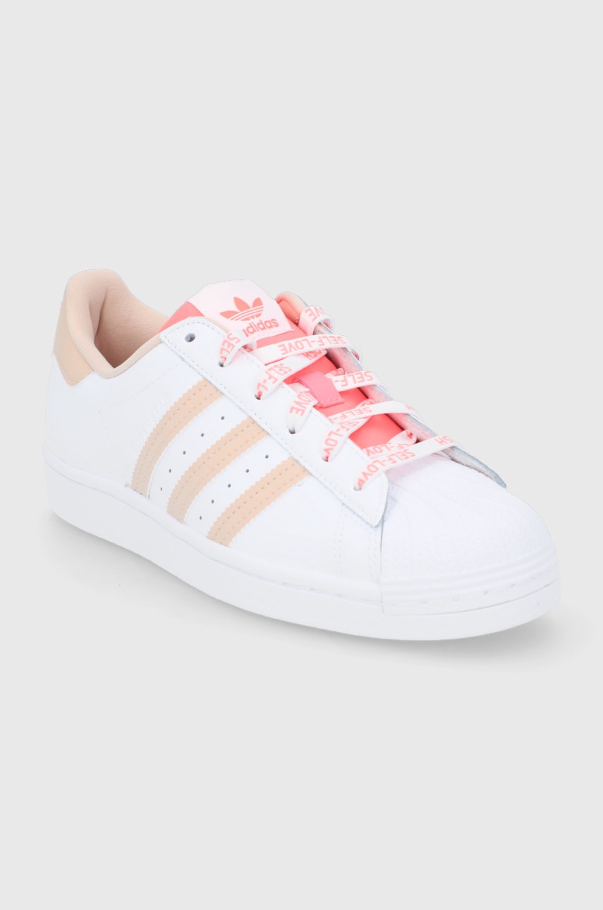 

Шкіряні черевики adidas Originals Superstar GW0570 колір білий