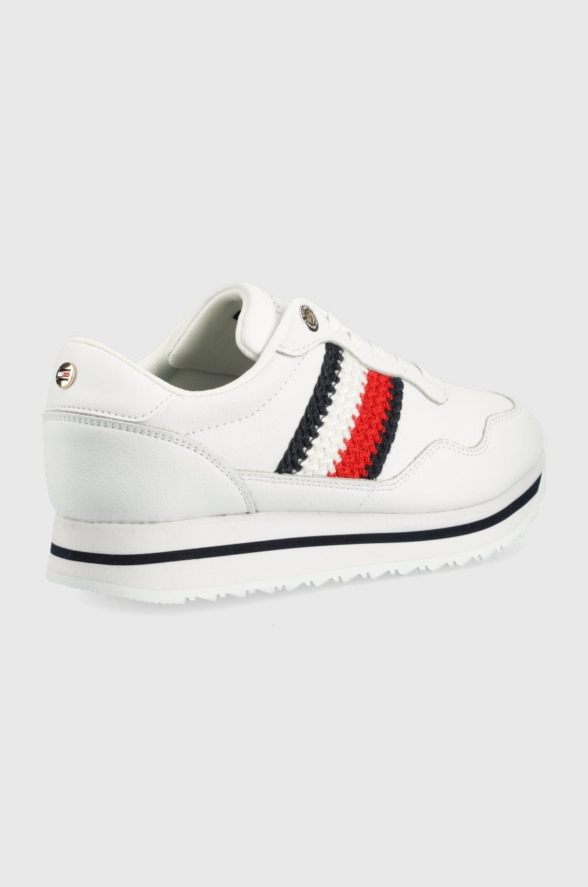 

Кожаные кроссовки Tommy Hilfiger цвет белый