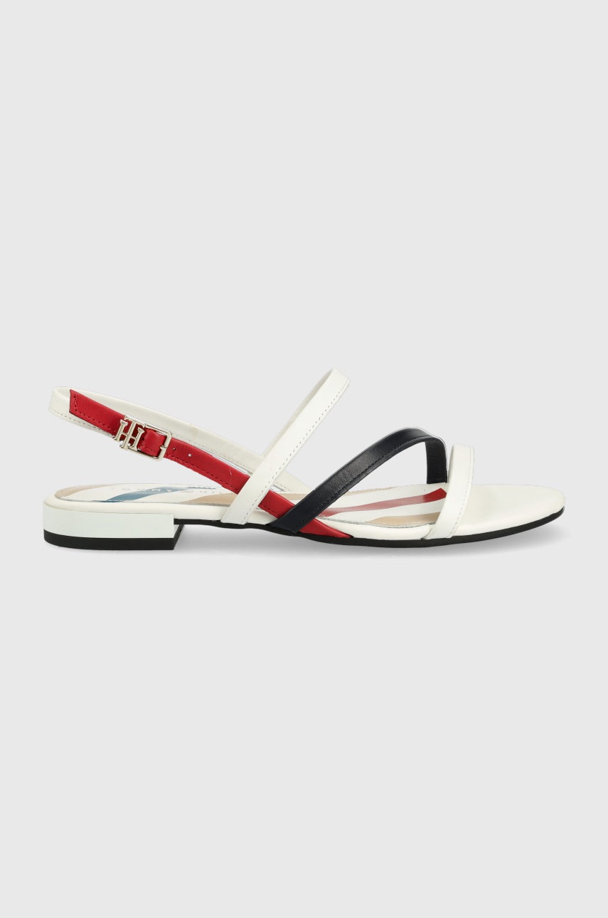 

Кожени сандали Tommy Hilfiger в бяло, Бял