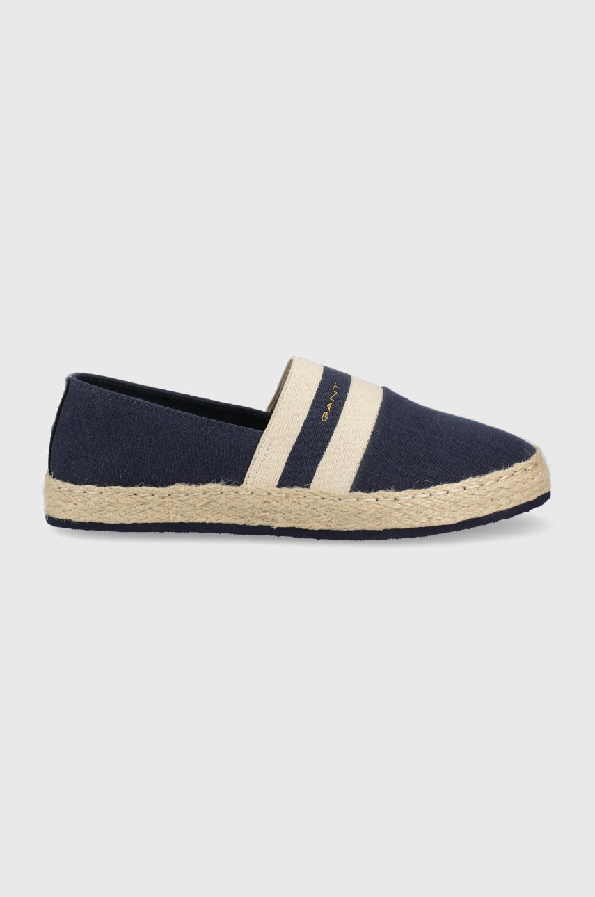 Gant espadrile raffiaville culoarea albastru marin