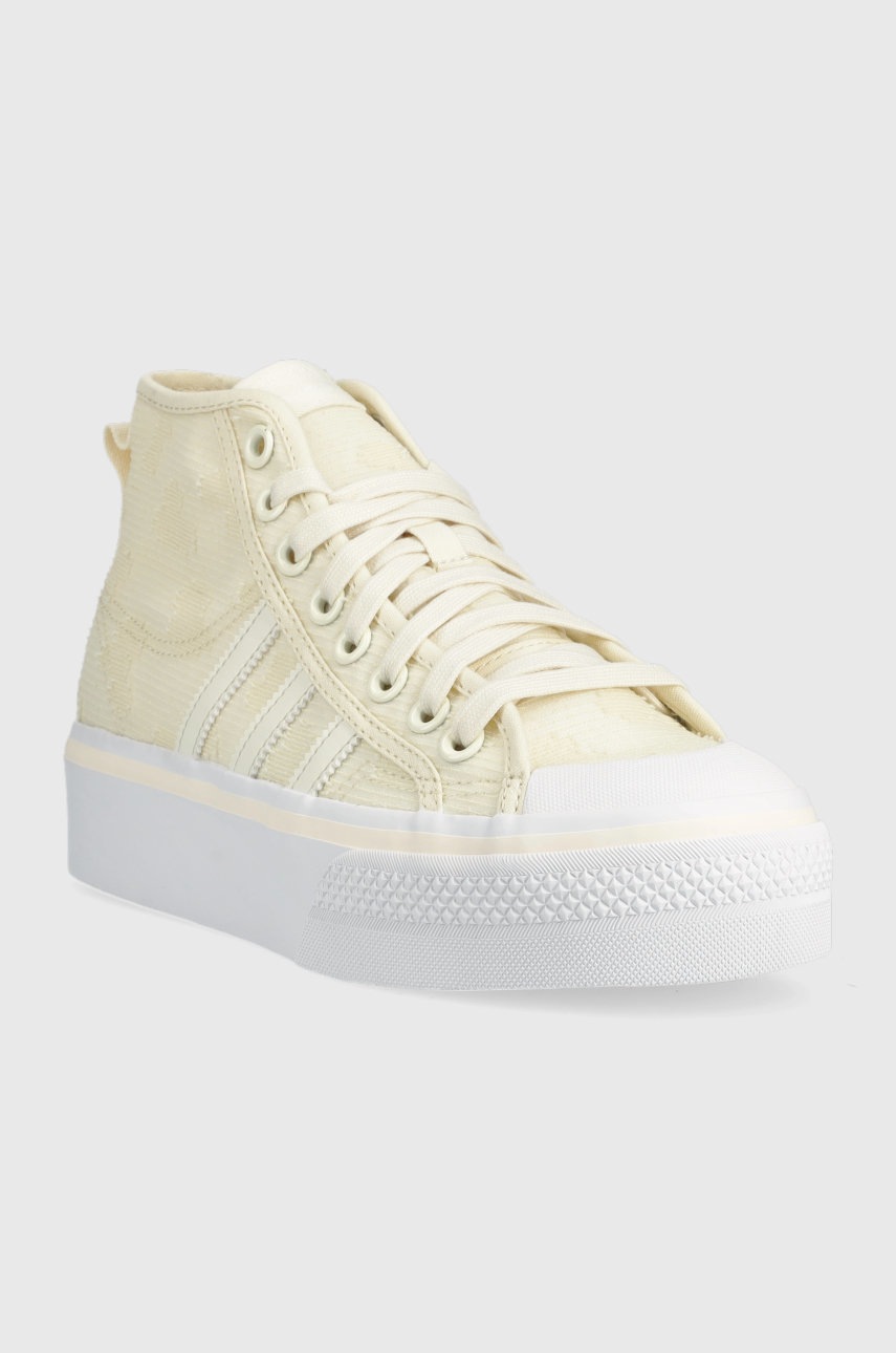 

Кеди adidas Originals Nizza Platform жіночі колір бежевий