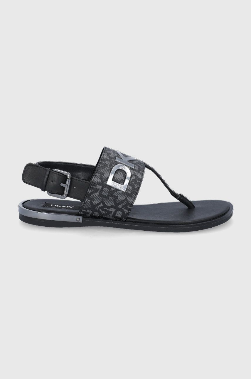 Kožené sandály Dkny dámské, černá barva - černá -  Svršek: Umělá hmota