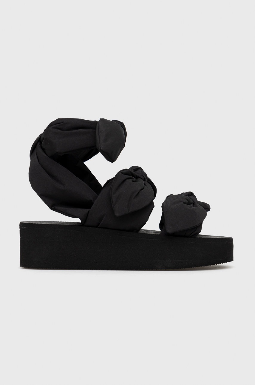 

Сандали Red Valentino дамско в черно с платформа, Черен