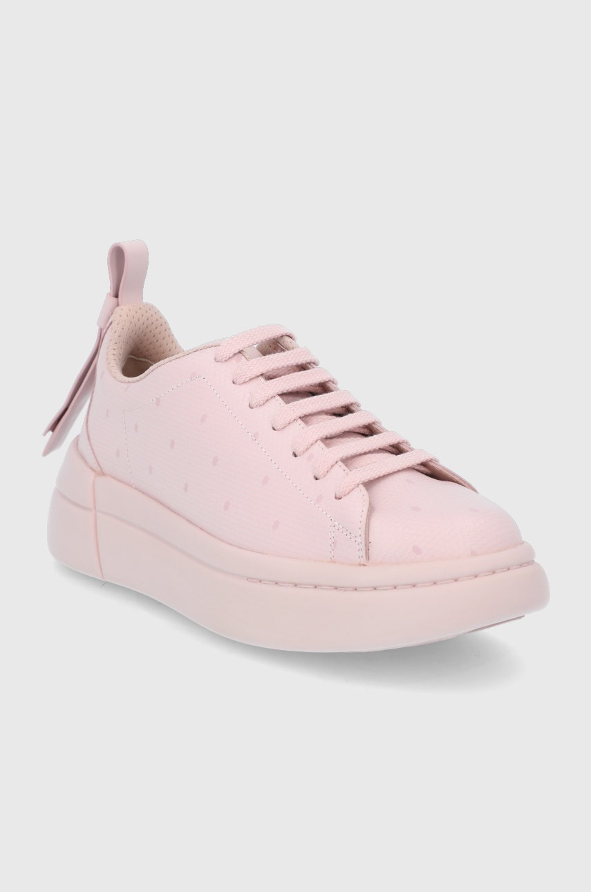 

Шкіряні черевики Red Valentino колір рожевий на платформі