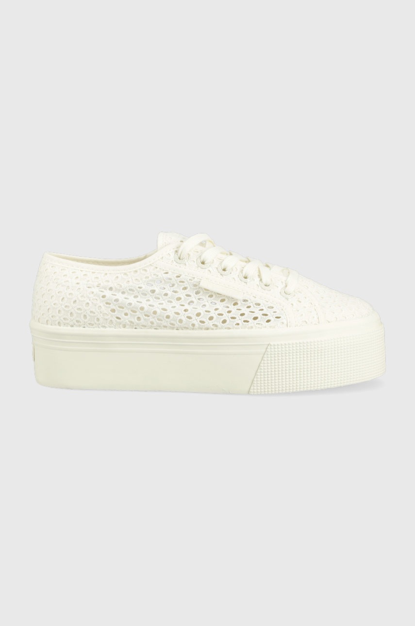 

Ниски кецове Superga в бяло, Бял