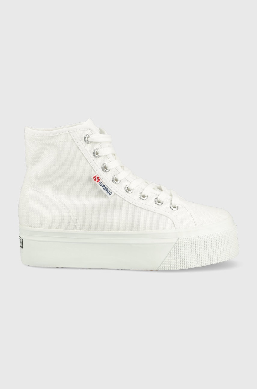 Superga tenisi femei, culoarea alb