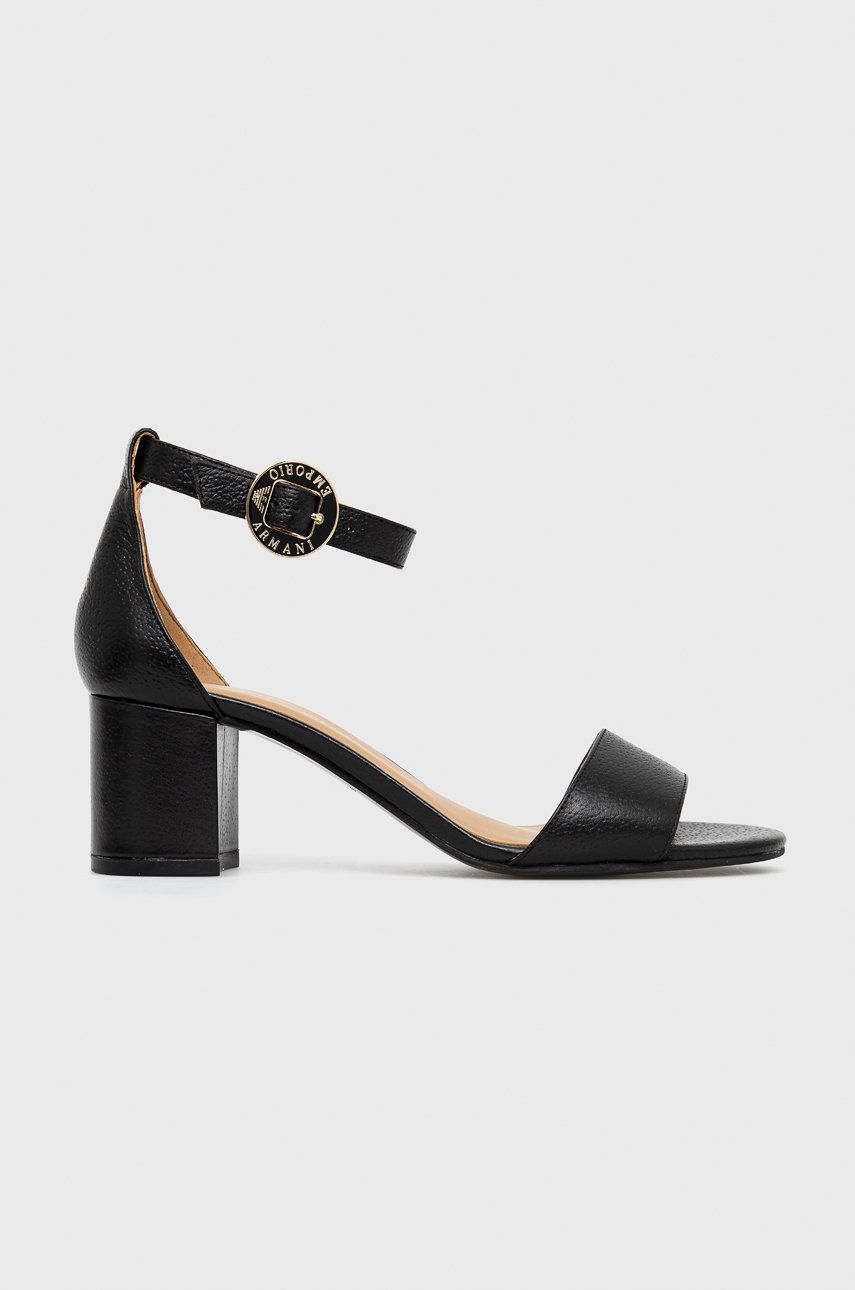 Emporio Armani sandale de piele culoarea negru answear.ro imagine 2022 13clothing.ro