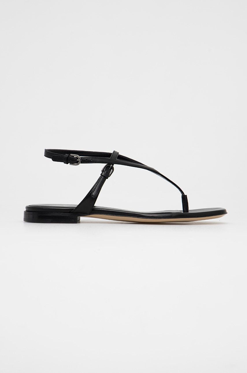 Emporio Armani sandale de piele femei, culoarea negru answear.ro imagine noua