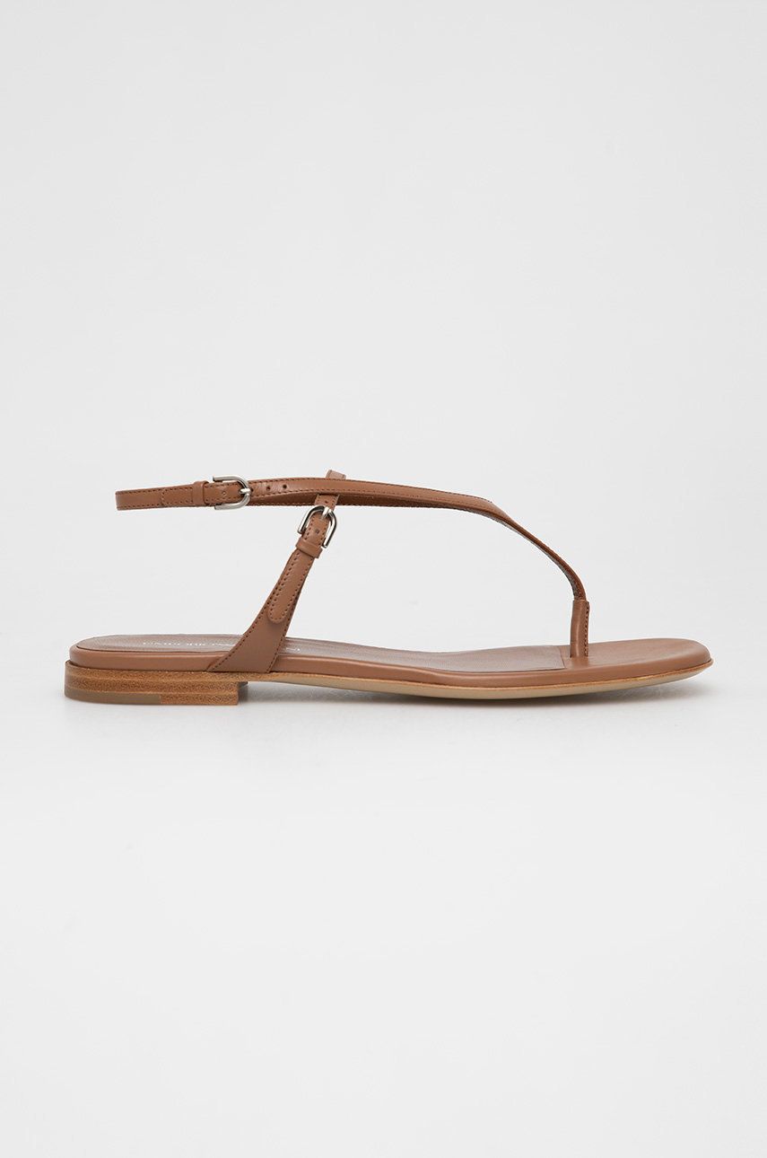 Kožené sandály Emporio Armani dámské, hnědá barva - hnědá -  Svršek: Přírodní kůže Vnitřek
