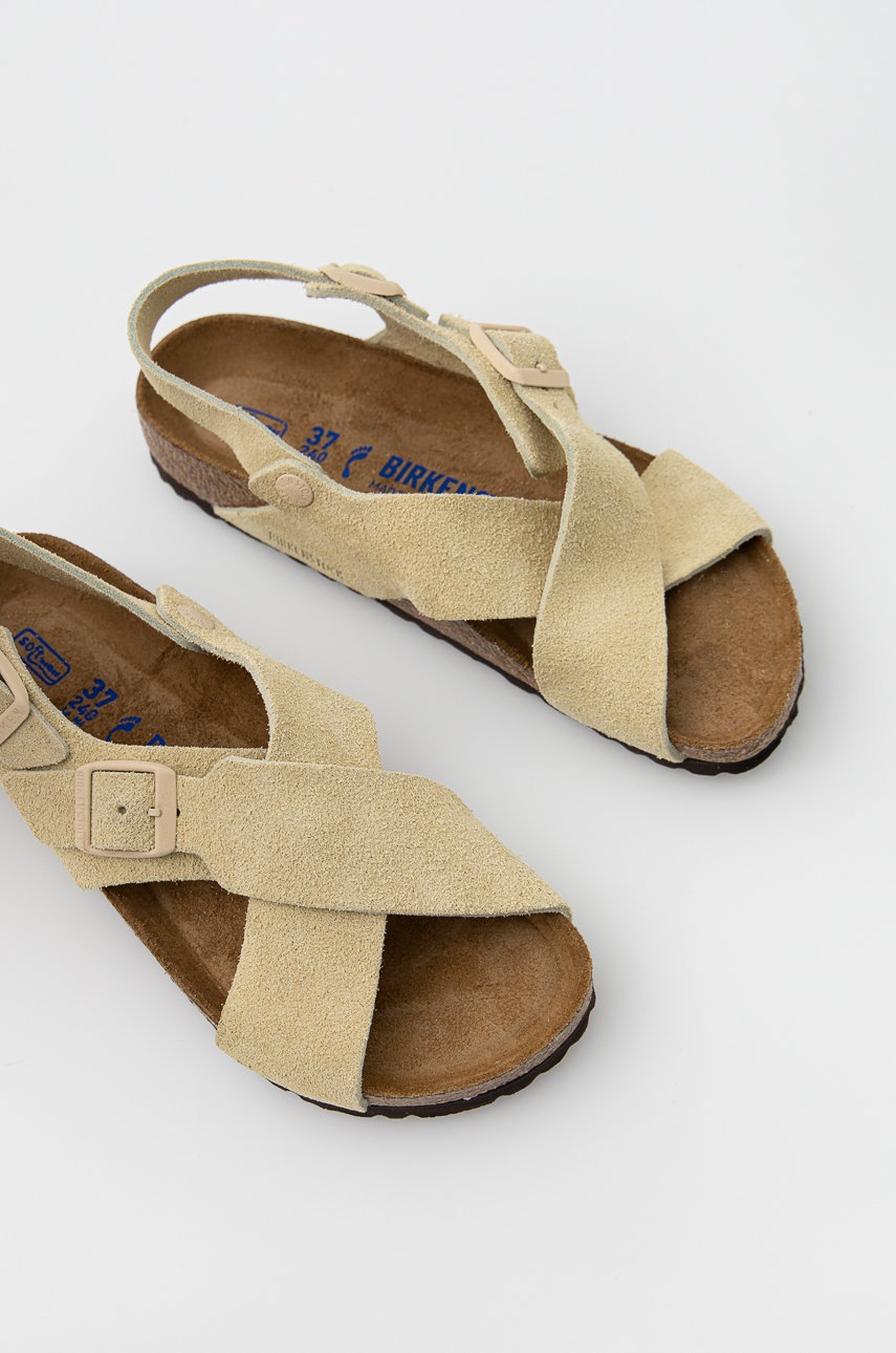 

Замшевые сандалии Birkenstock Tulum женские цвет бежевый