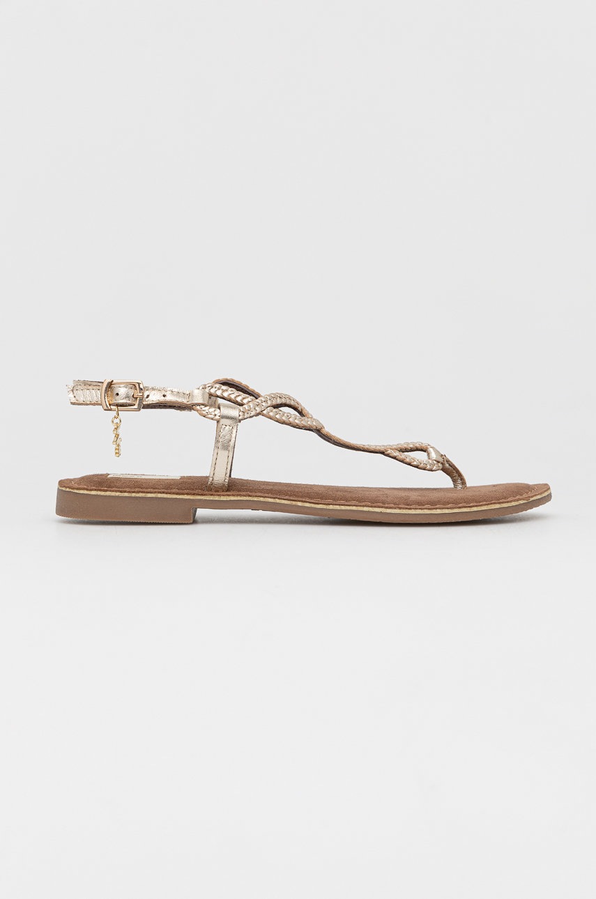 

Кожени сандали Mexx Sandal Jolene дамски в златисто, Злато