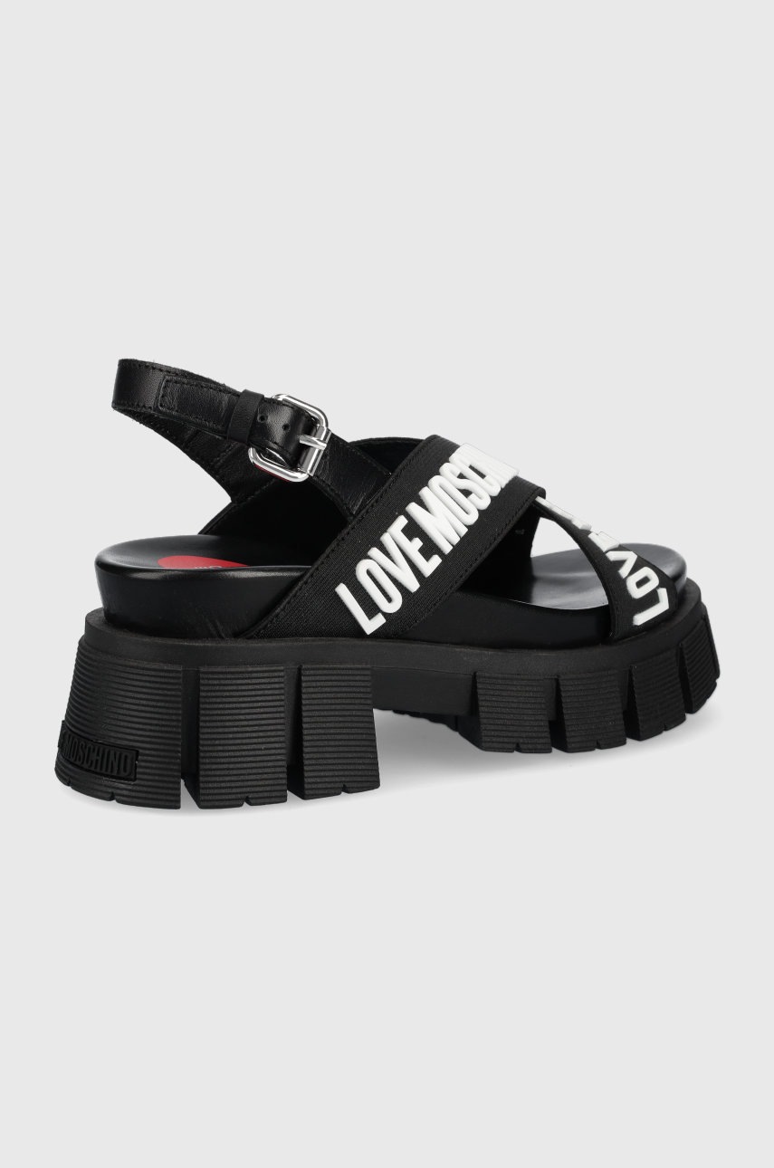 

Сандалі Love Moschino жіночі колір чорний на платформі