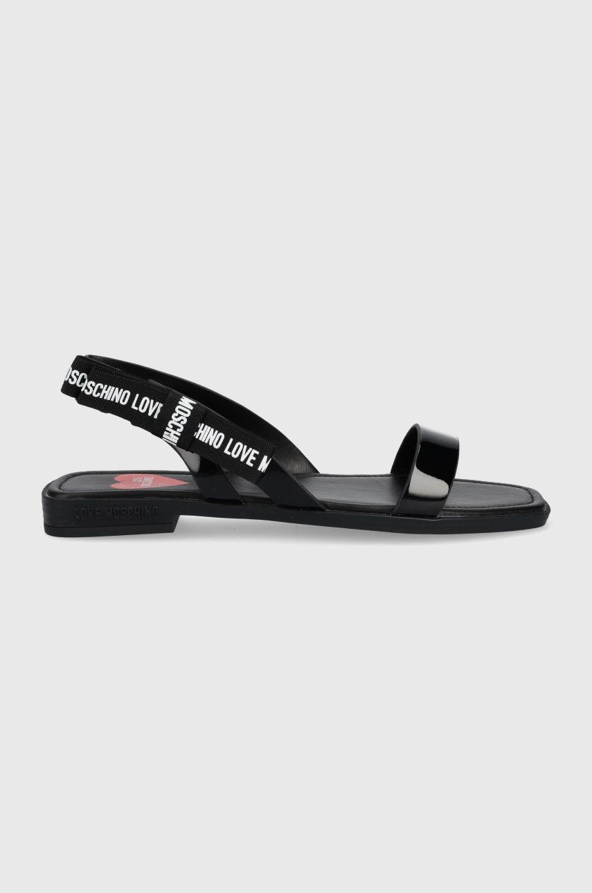 Love Moschino sandale femei, culoarea negru