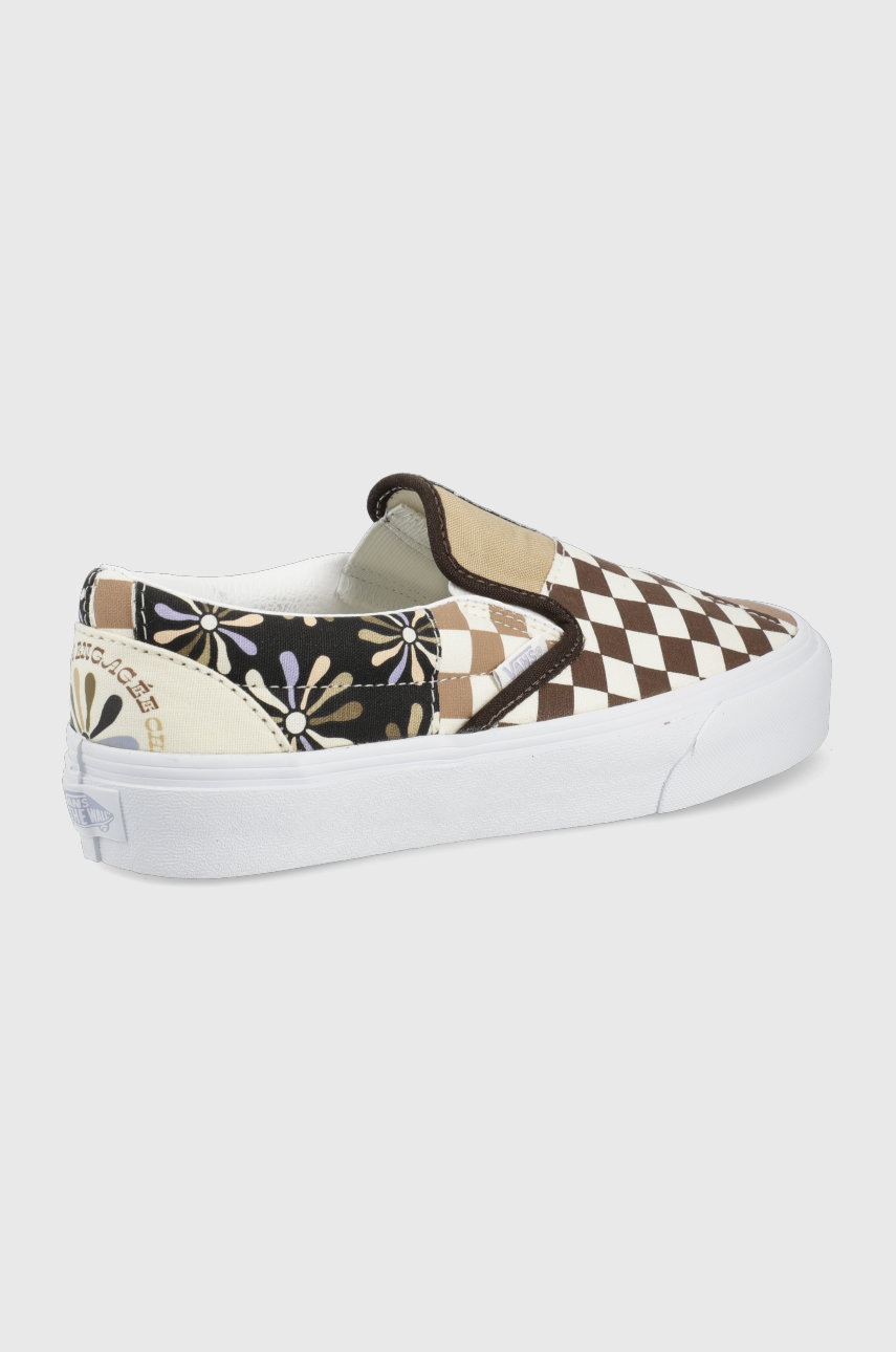 

Кеди Vans Ua Classic Slip-on Patchwork жіночі колір коричневий