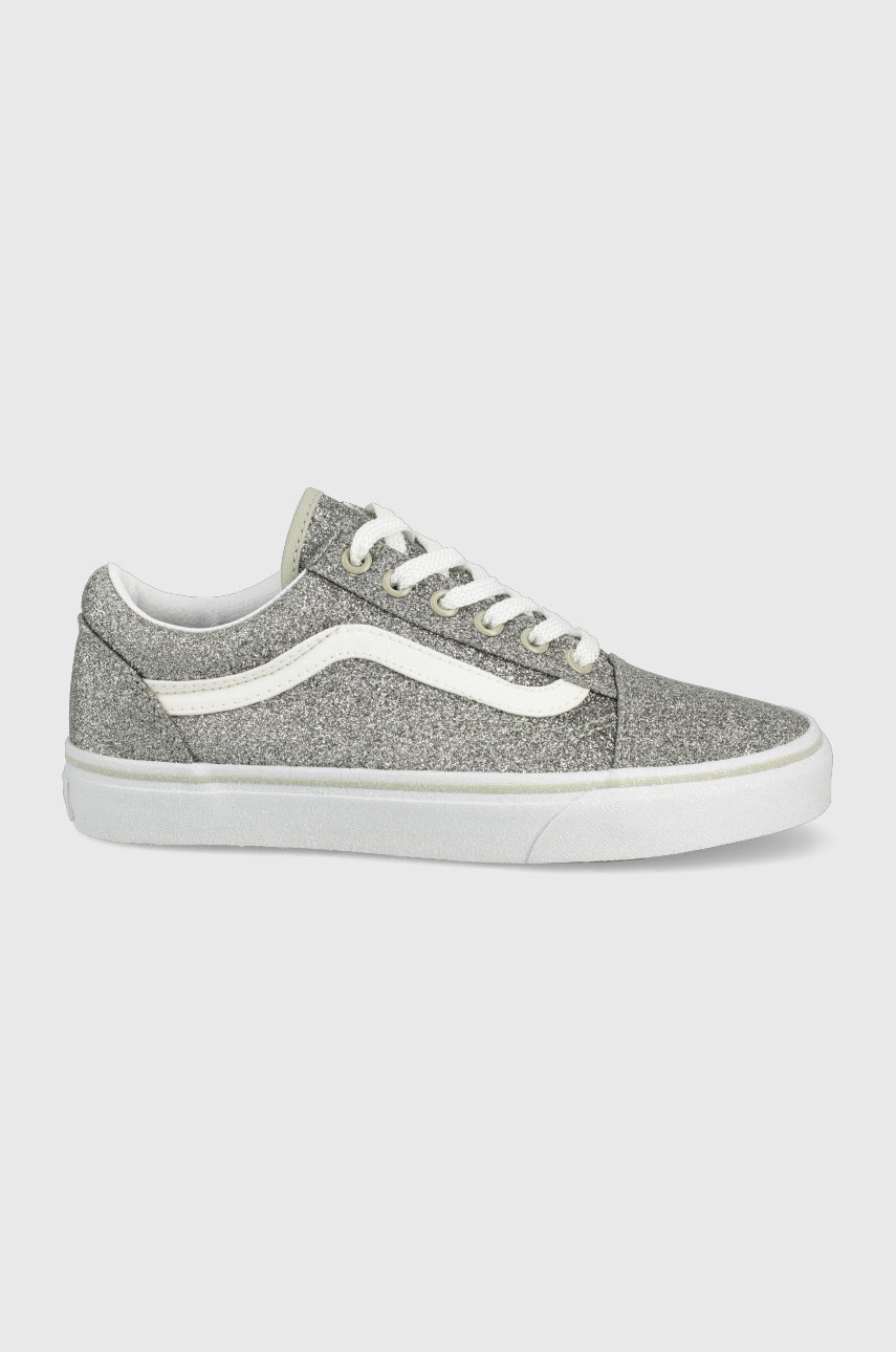 

Ниски кецове Vans Ua Old Skool дамски в сребристо, Сребърен