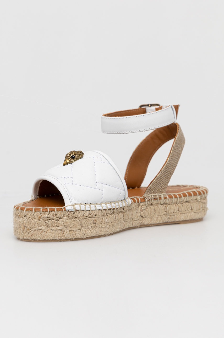 

Кожаные сандалии Kurt Geiger London женские цвет белый на платформе
