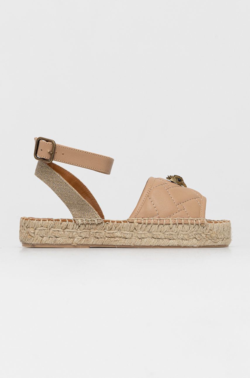 Kurt Geiger London sandale de piele femei, culoarea maro, cu platforma answear.ro imagine megaplaza.ro