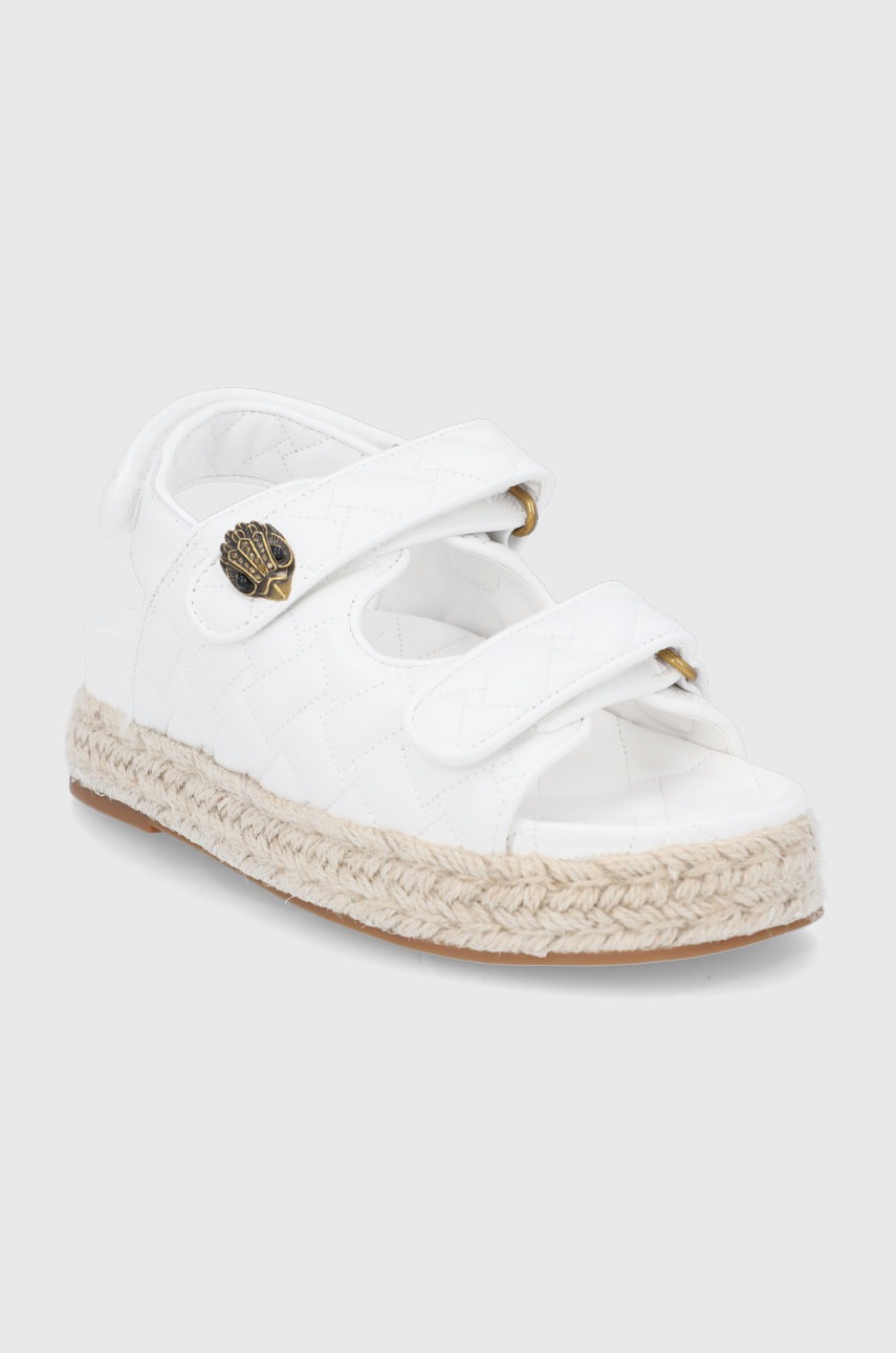 

Кожаные сандалии Kurt Geiger London женские цвет белый на платформе