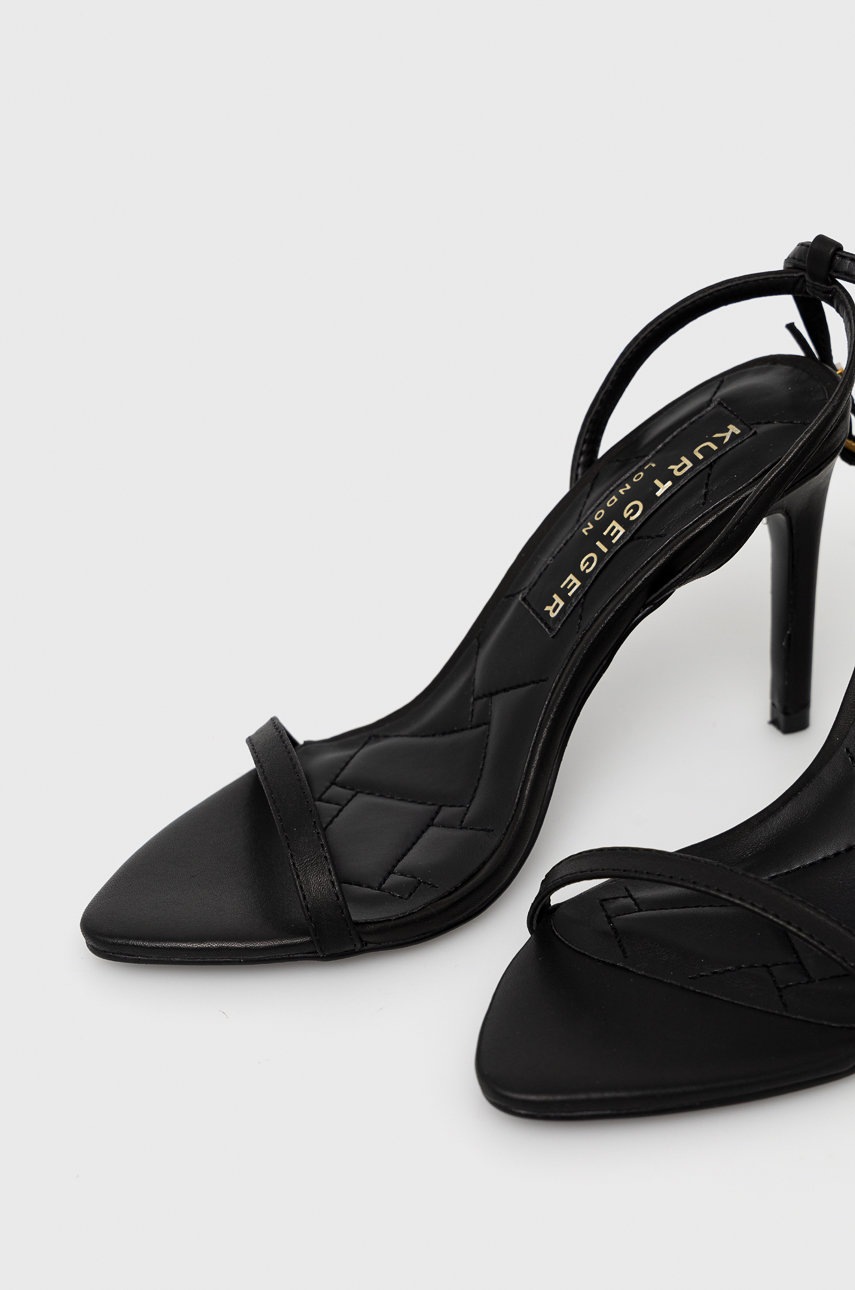 

Шкіряні сандалі Kurt Geiger London колір чорний