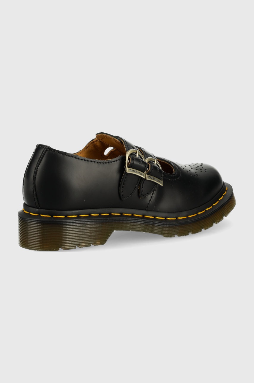 

Кожаные туфли Dr. Martens женские цвет чёрный на плоском ходу