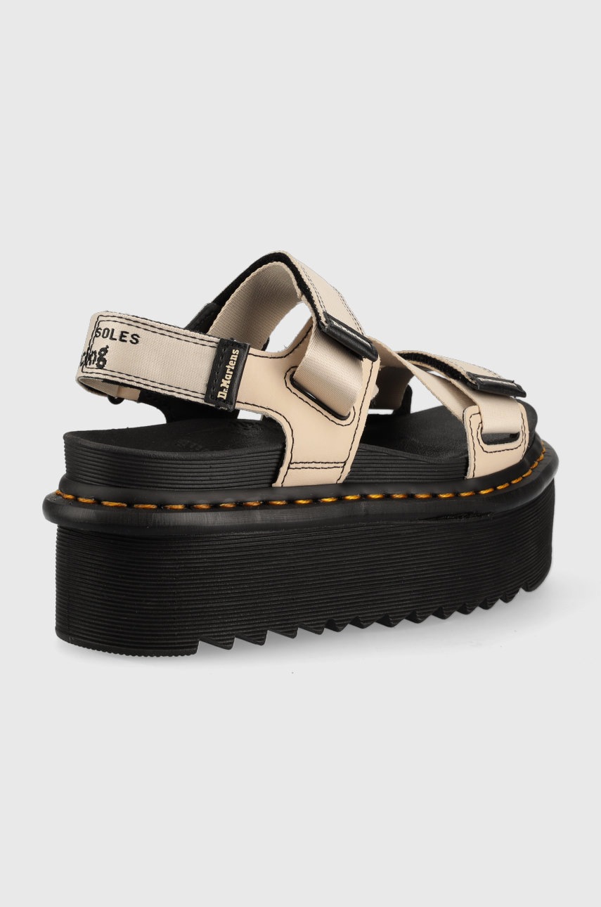 

Сандалии Dr. Martens женские цвет бежевый на платформе