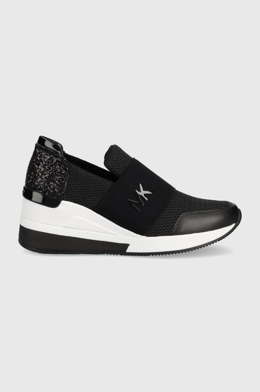 Sneakers boty MICHAEL Michael Kors Felix Trainer černá barva - černá -  Svršek: Umělá hmota