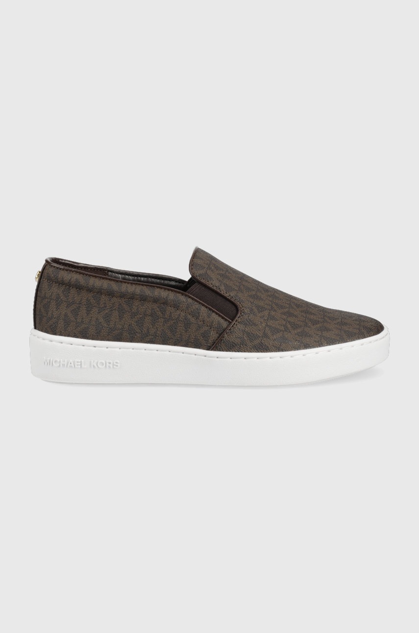 

Ниски кецове Michael Kors Keaton Slip On дамски в кафяво, Кафяв