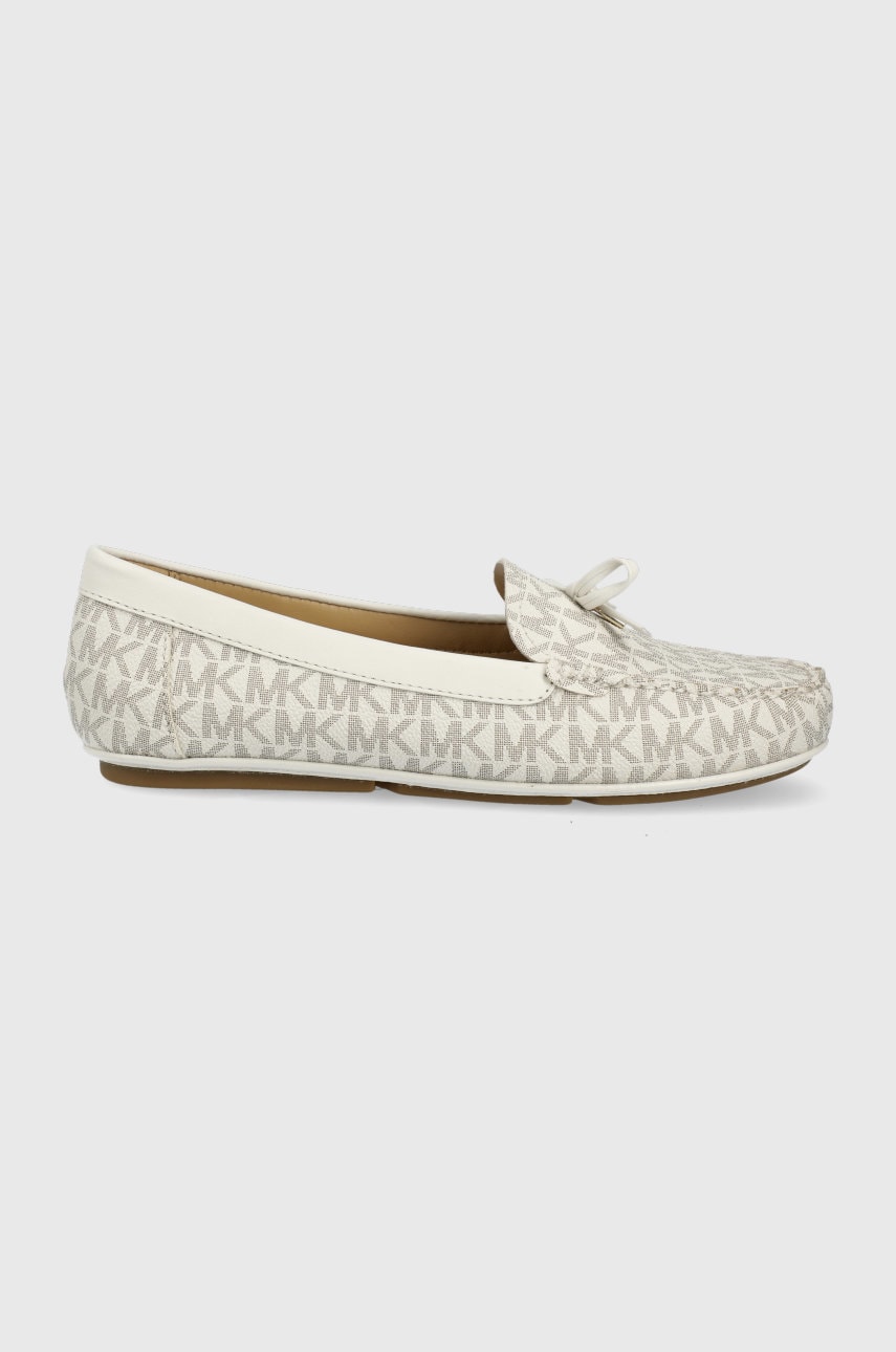MICHAEL Michael Kors mocasini Juliette Moc femei, culoarea bej, cu toc plat MICHAEL Michael Kors mocasini Juliette Moc femei, culoarea bej, cu toc plat
