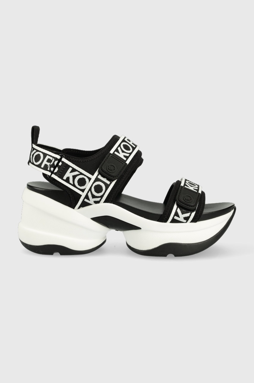 

Сандали MICHAEL Michael Kors Maverick Sandal в черно с платформа, Черен