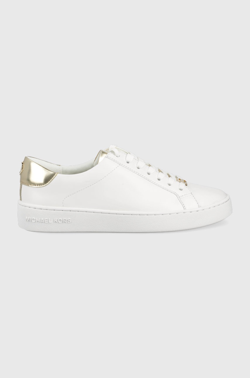 

Кожени обувки MICHAEL Michael Kors Irving Lace Up в бяло, Бял