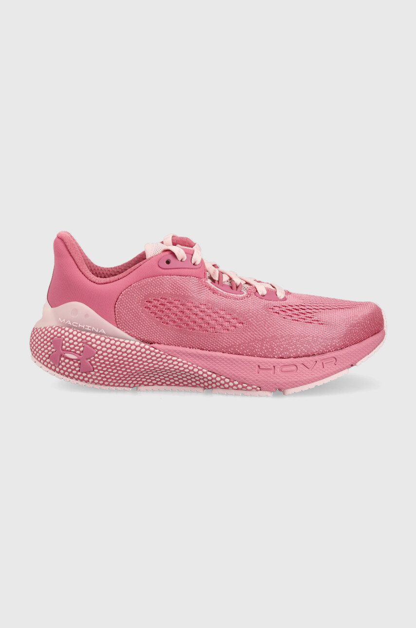 Levně Běžecké boty Under Armour Hovr Machina 3 růžová barva