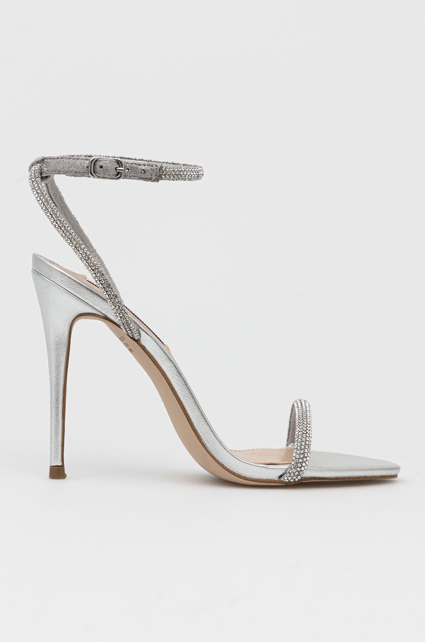 Sandály Steve Madden Breslin stříbrná barva - stříbrná -  Svršek: Umělá hmota