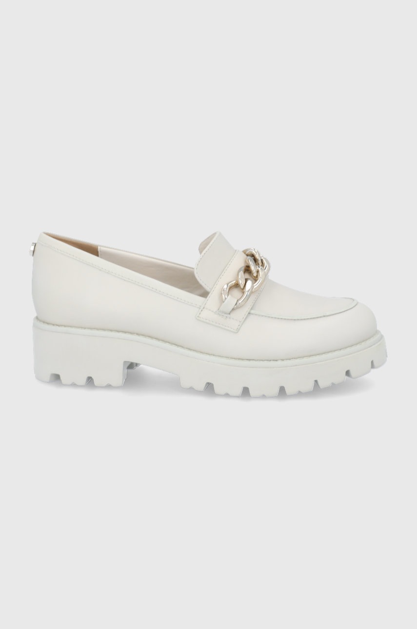 

Кожени мокасини Steve Madden Heaven дамски в бежово с платформа, Бежов