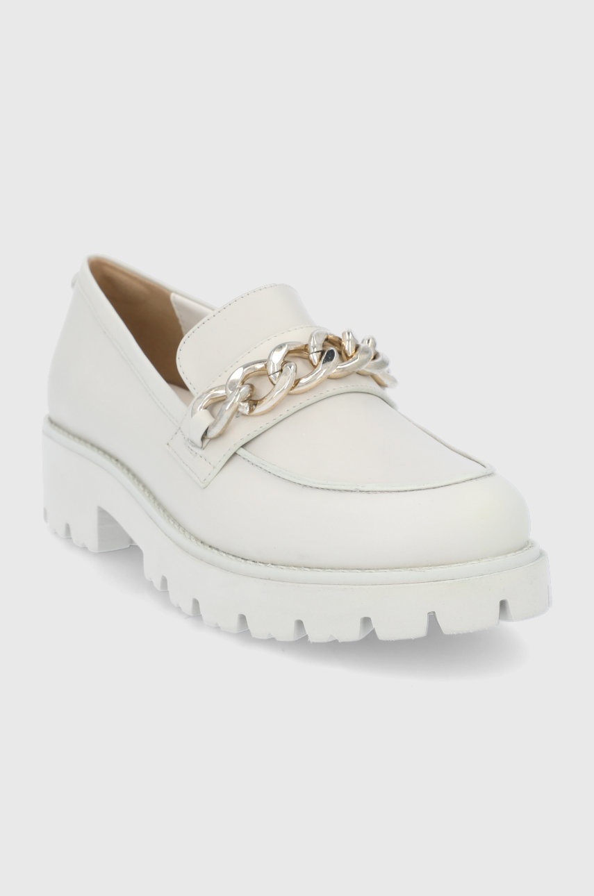 

Кожаные мокасины Steve Madden Heaven женские цвет бежевый на платформе