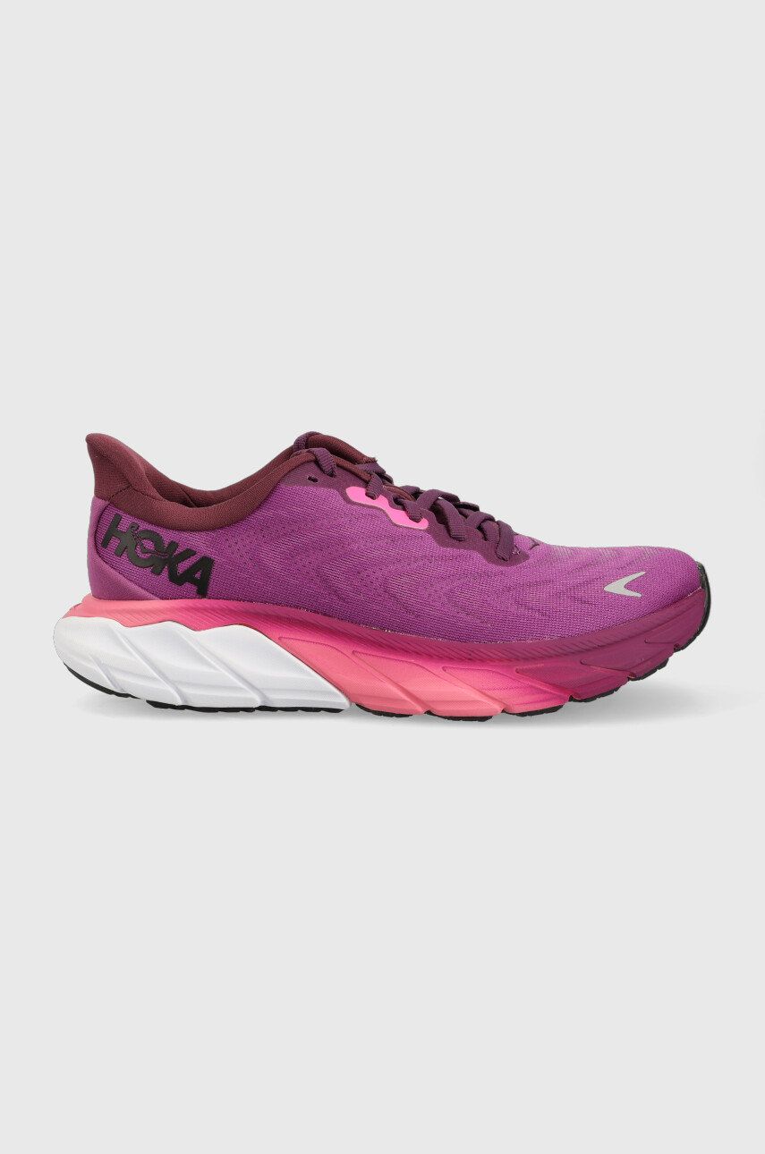 Běžecké boty Hoka Arahi 6 fialová barva, 1123195 - fialová - Svršek: Textilní materiál Vnitřek: