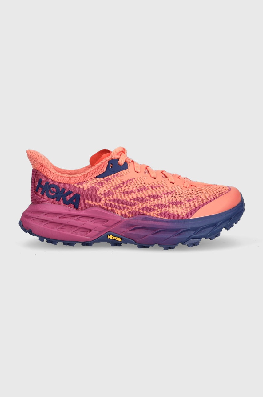 Hoka One One pantofi de alergat SPEEDGOAT 5 culoarea portocaliu