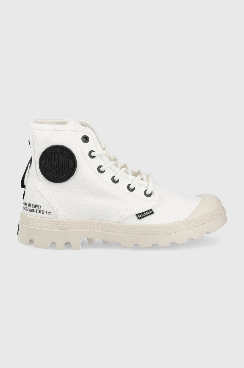 Kecky Palladium Pampa Hi Htg Supply dámské, bílá barva