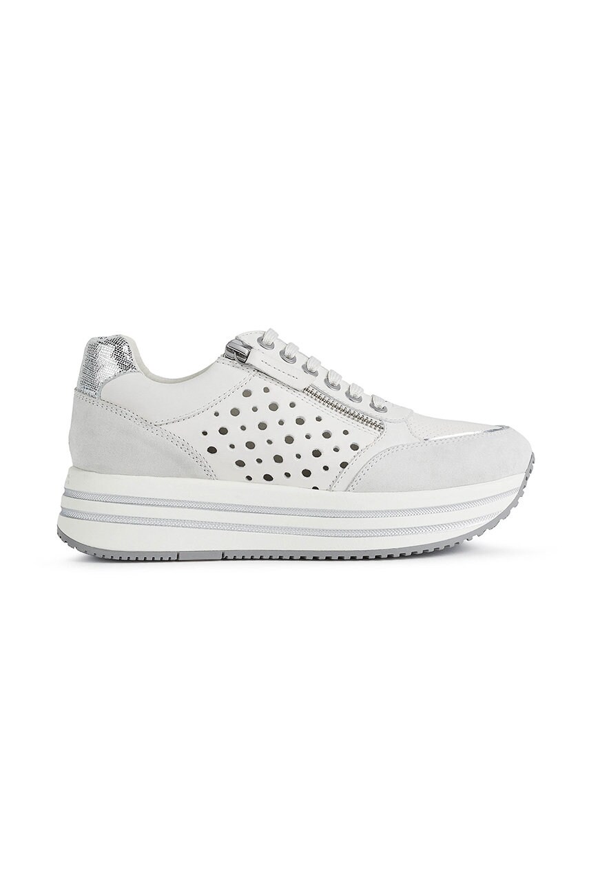 Geox pantofi kency culoarea alb