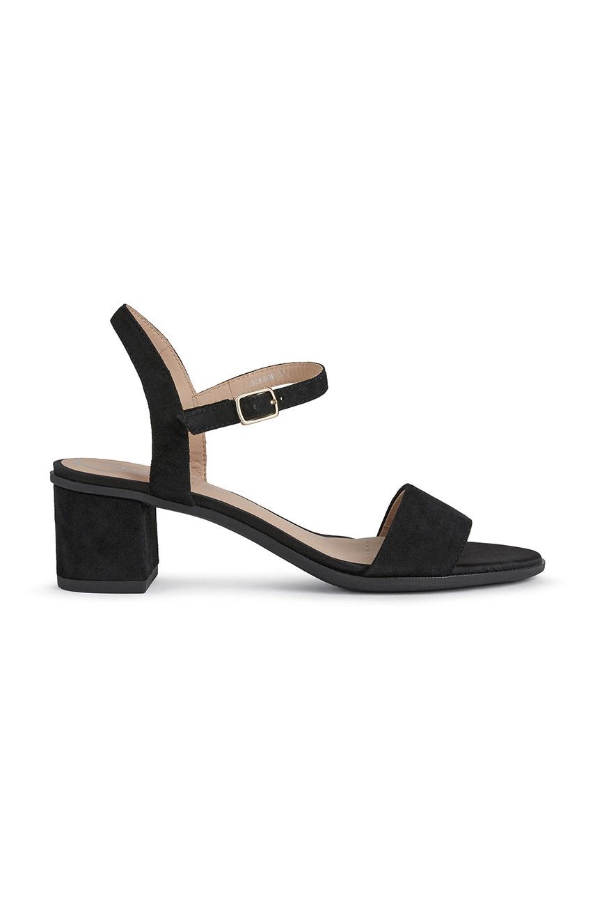 Geox sandale Aurely 50 femei, culoarea negru, cu toc drept answear.ro