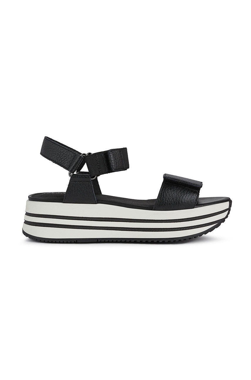 Geox sandale Sandal Kency femei, culoarea negru, cu platforma