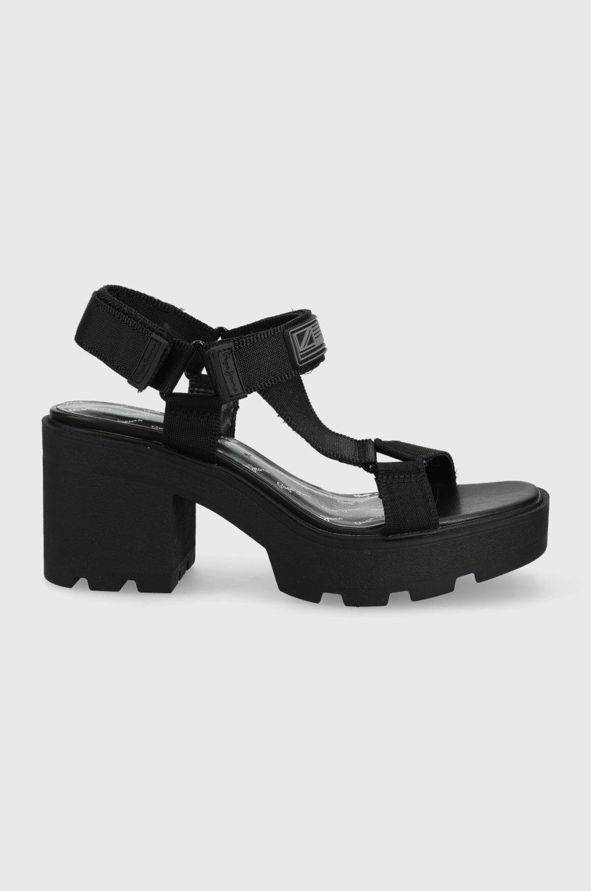 Pepe Jeans pantofi cu toc Camelot Teva culoarea negru Answear 2023-09-27