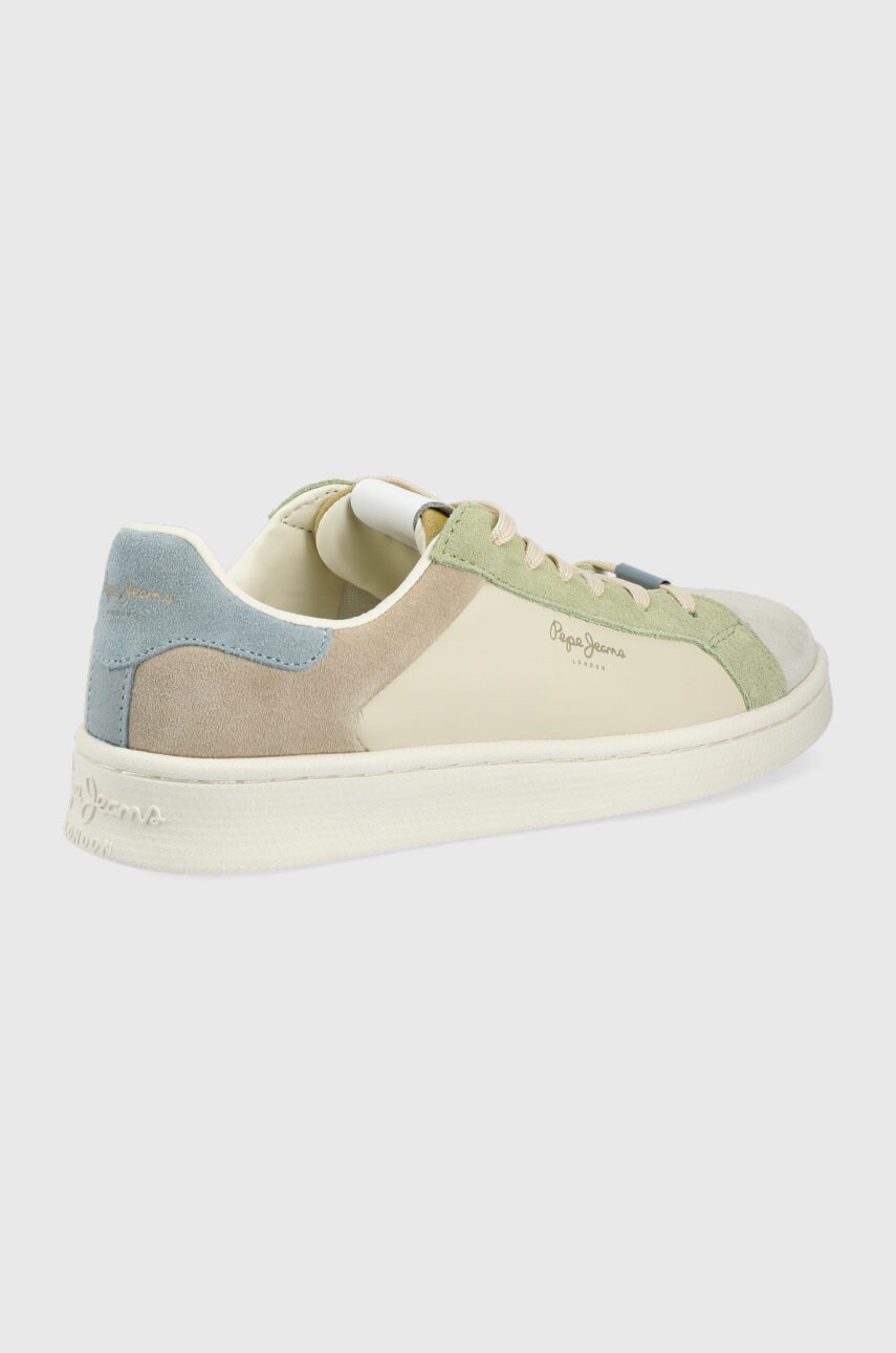 

Кожаные кроссовки Pepe Jeans Milton Basic цвет бежевый