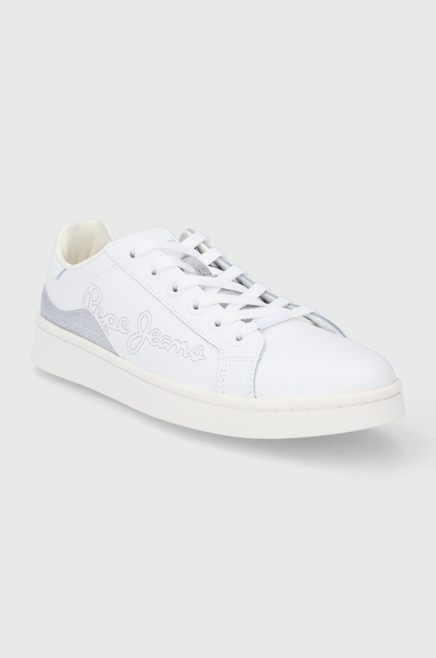 

Шкіряні черевики Pepe Jeans Milton Mix колір білий