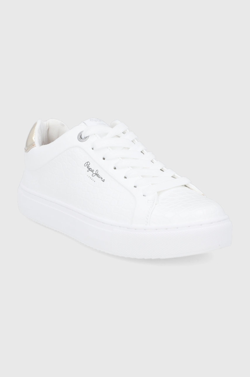

Черевики Pepe Jeans Adams Croco колір білий