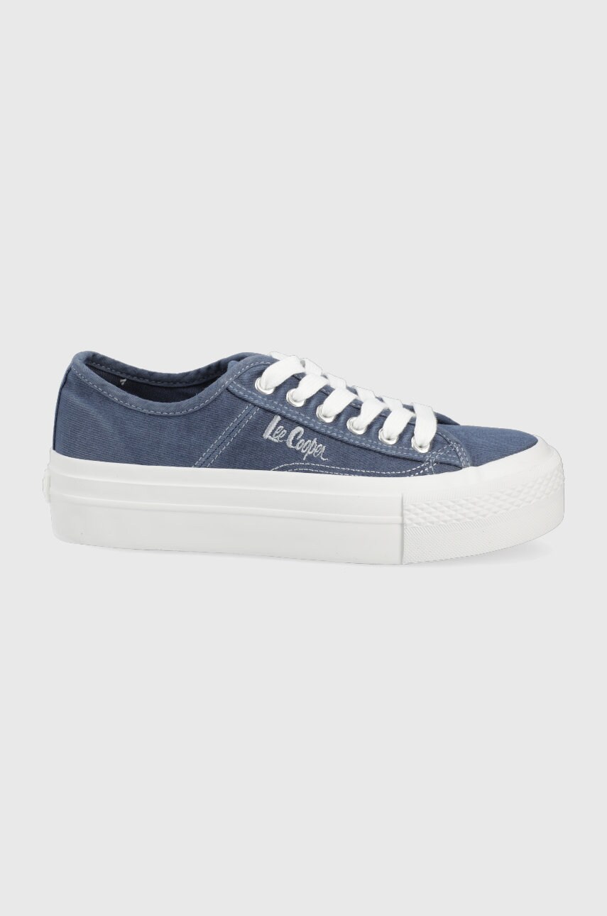 

Ниски кецове Lee Cooper дамско в тъмносиньо, Тъмносин