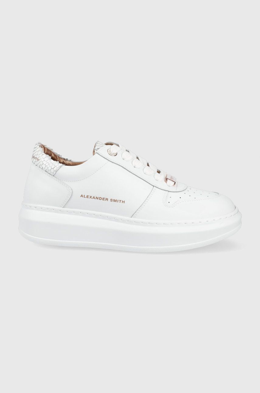Alexander Smith Sneakers Dama Dama din piele Cambridge culoarea alb