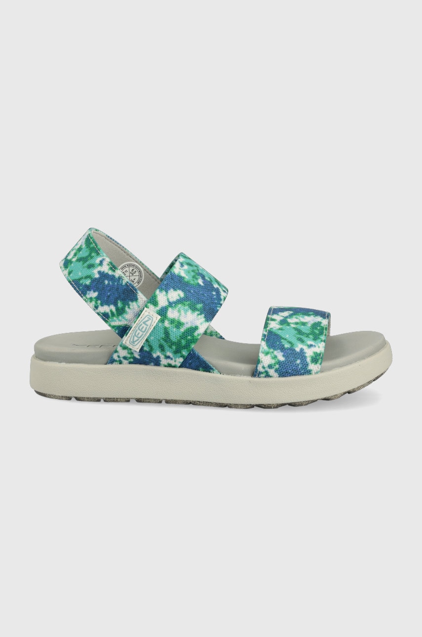 Keen Sandale Elle Femei, Culoarea Verde, Cu Platforma